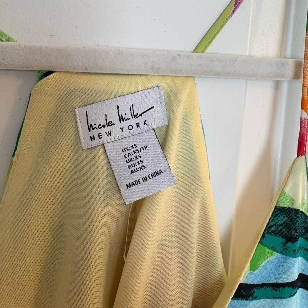 Nicole Miller | Vibrant Multicolor Maxi Dress with pockets XS - Picture 6 of 8